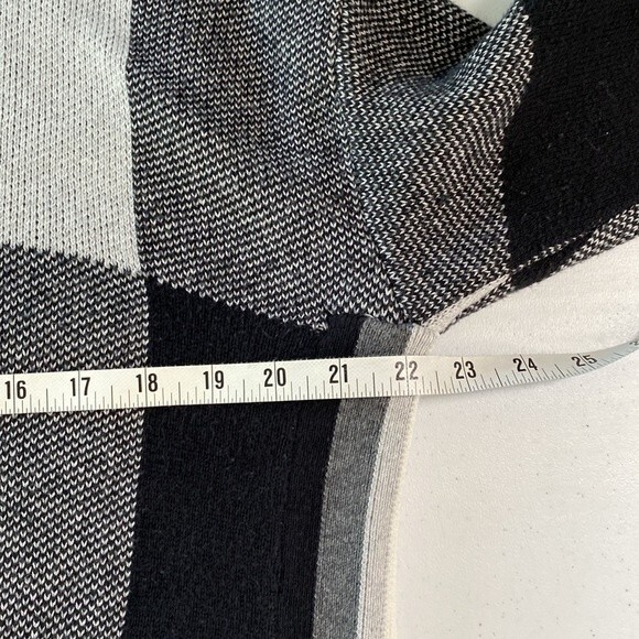 Talbots Drawstring Funnel Neck Pullover Sweater Top Checkered Long Sleeve Sz M - Picture 11 of 16